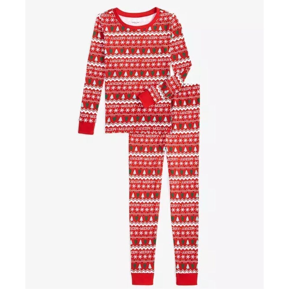 Holiday Lane NWT Toddler Unisex Merry Fairisle Cotton Snug Fit Matching Family P